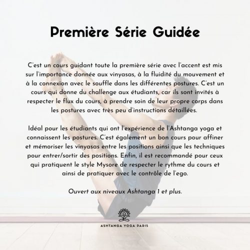 Première Série Guidée